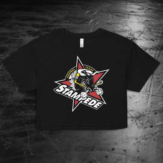 Central Texas Stampede Black Crop Top