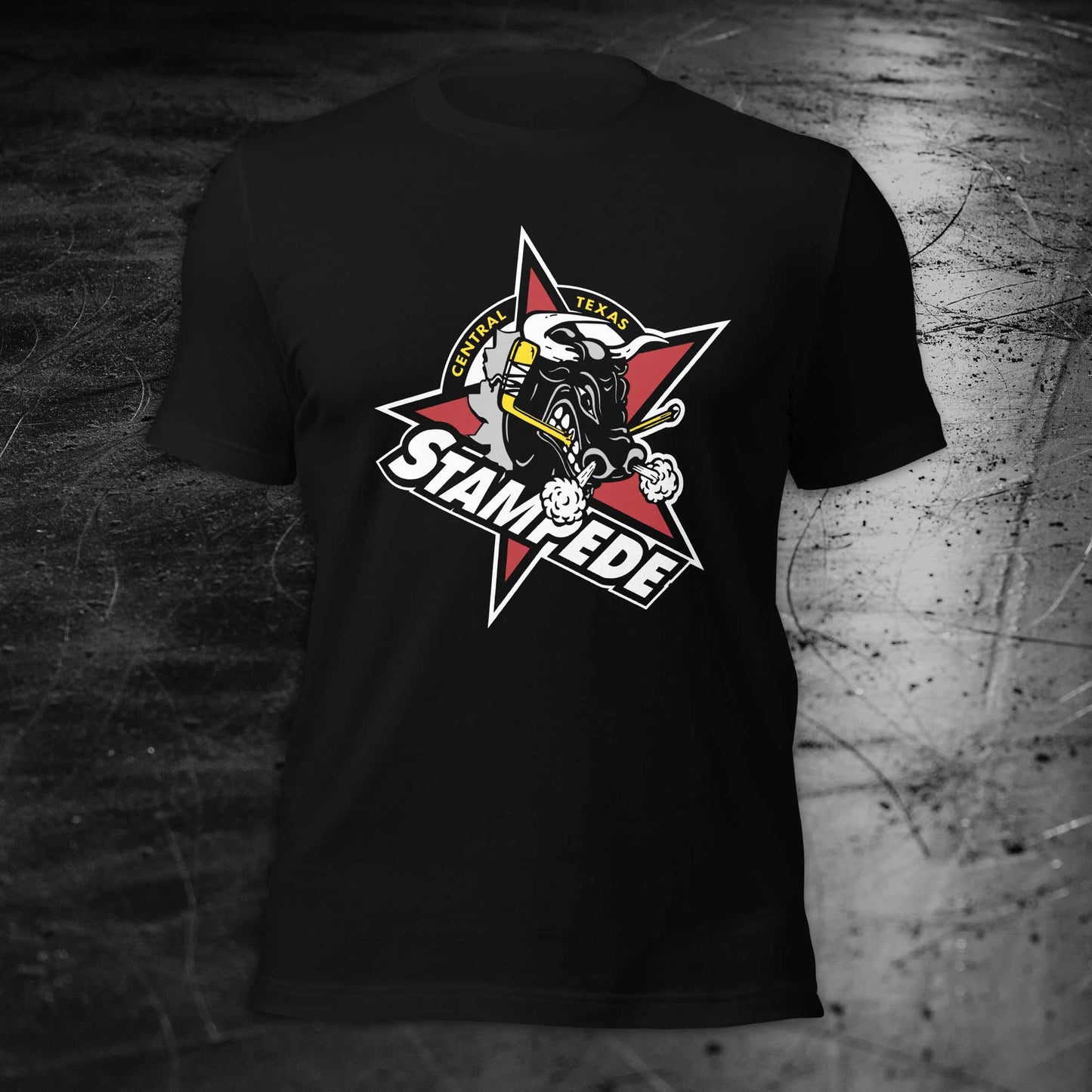Central Texas Stampede Logo Black T-Shirt - Unisex