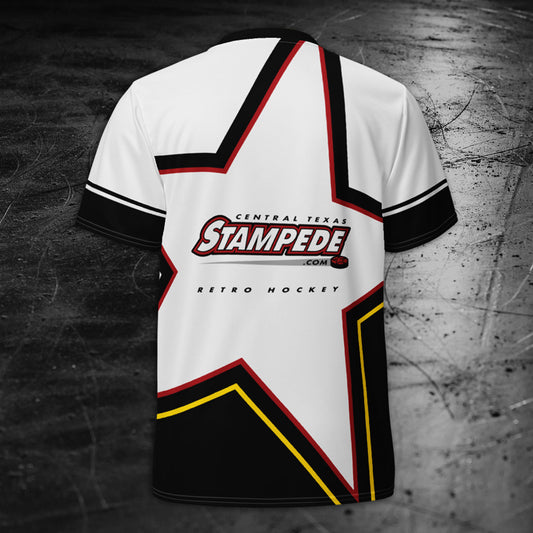 Central Texas Stampede V-Neck White Jersey Shirt