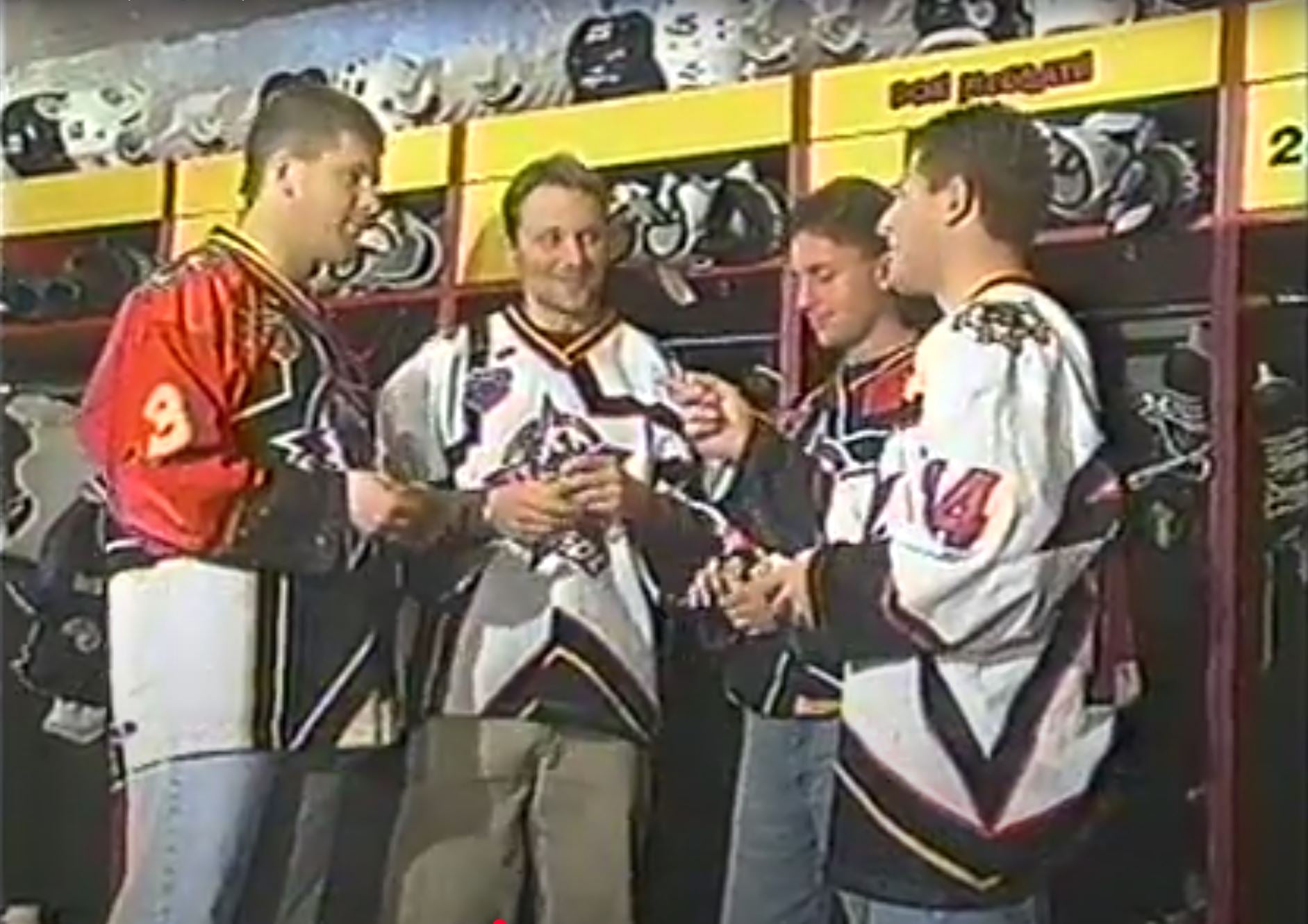 Load video: hockey-players-on-the-central-texas-stampede-promote-their-upcoming-trading-cards